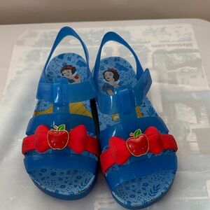 CROCS Blue Kids Sandals with Red Apple Bow